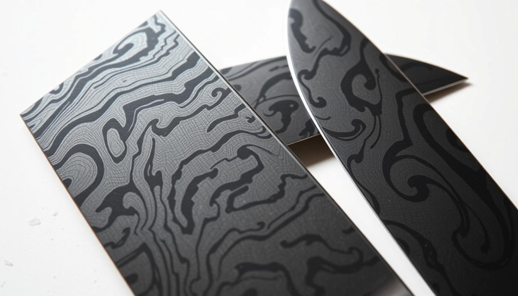 Damascus steel in Shun knives