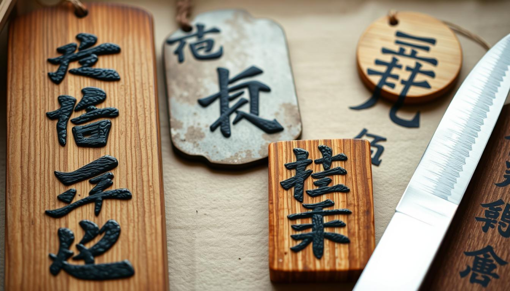 Japanese knife sharpening signs