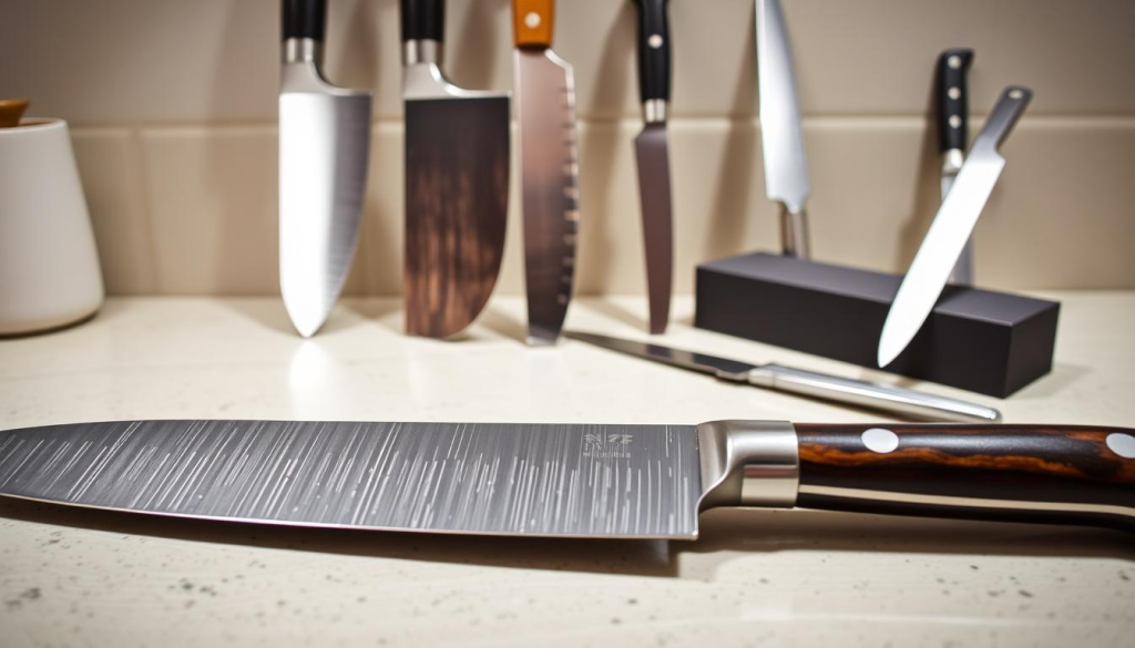 Japanese steel knife uses