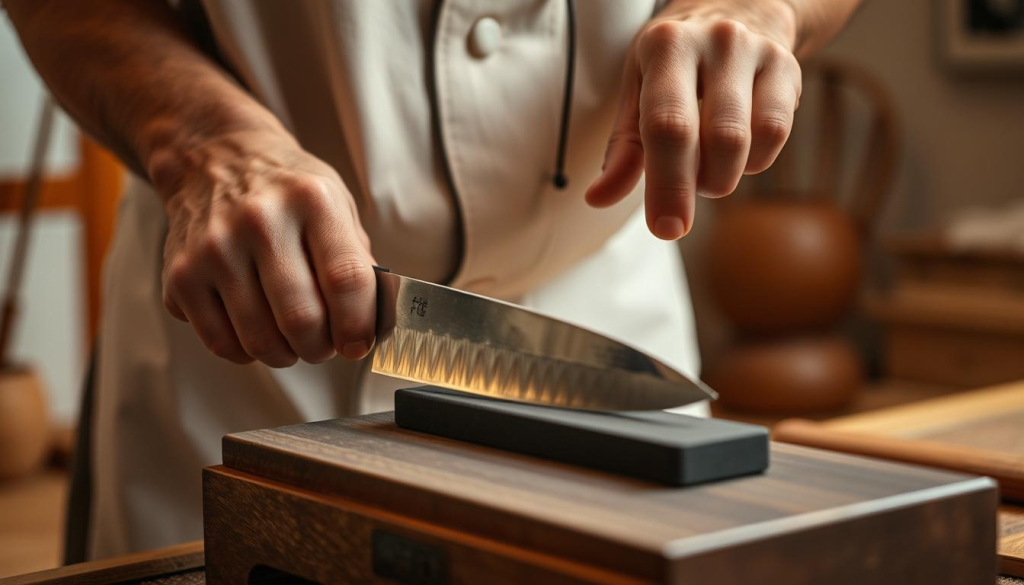 Kiritsuke knife sharpening