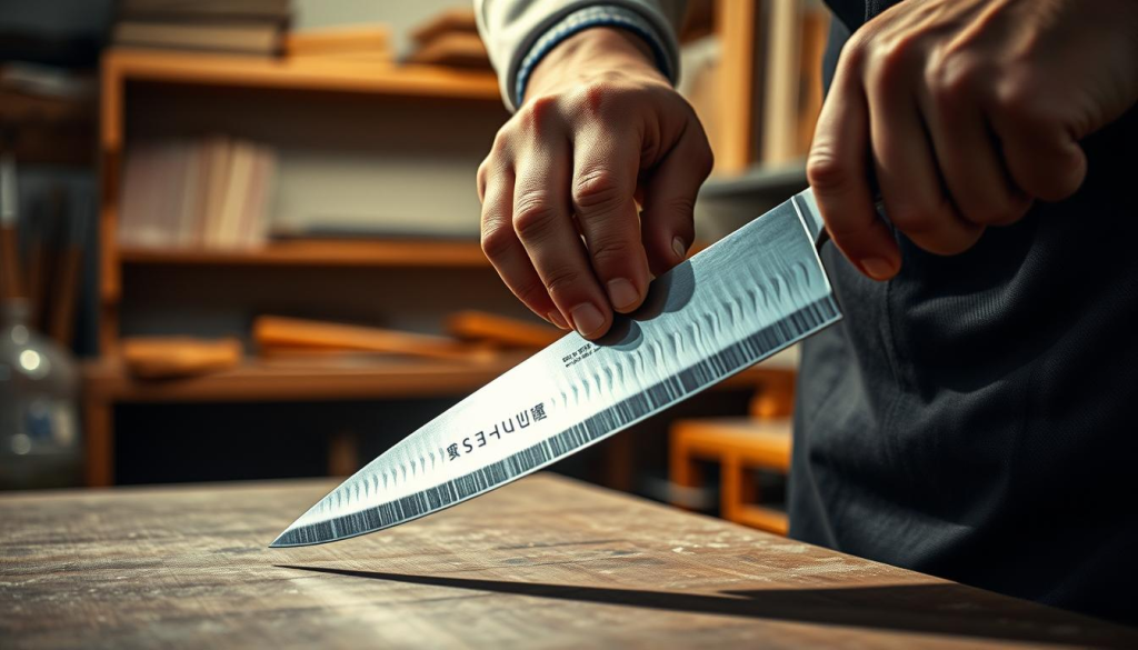 Shun knife polishing process