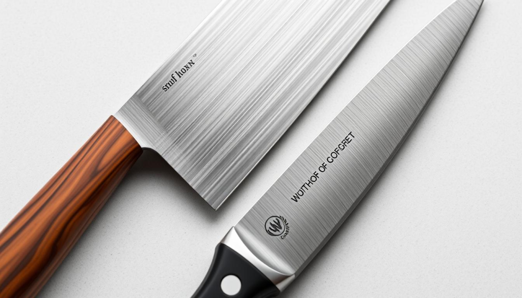 Shun vs Wusthof chef knives handle design