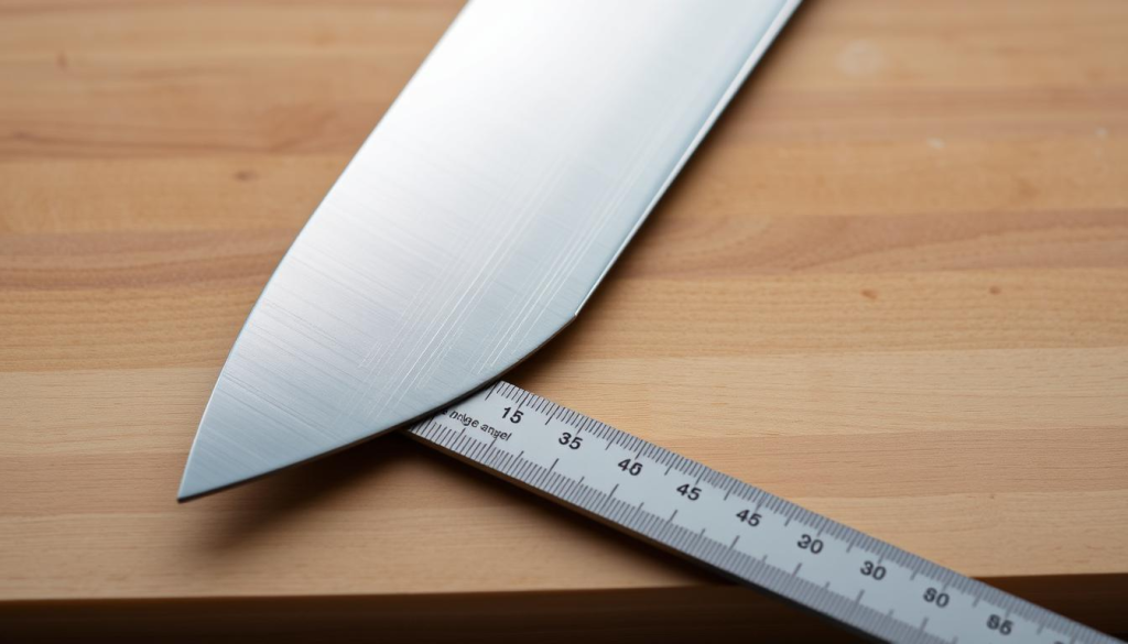 chef knife blade angle measurement