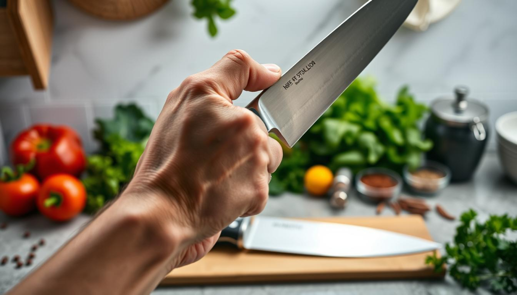 chef knife grip techniques