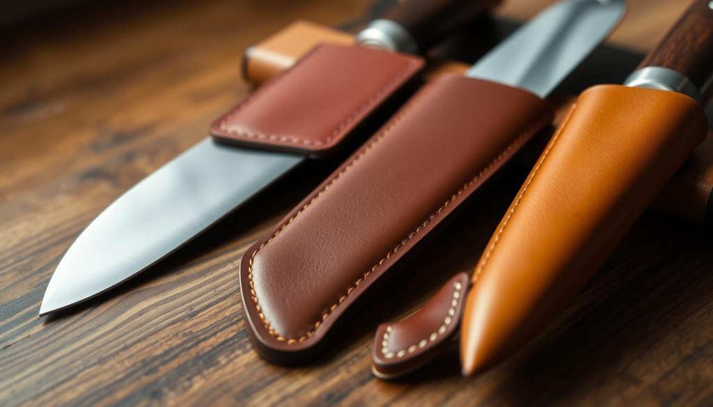 chef knife leather sheaths
