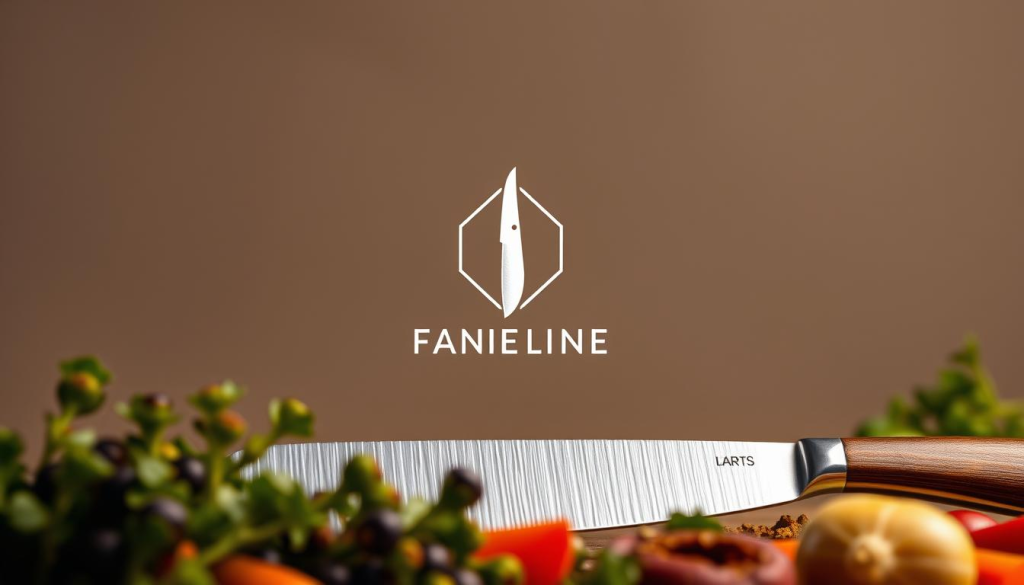 chef knife logo design elements