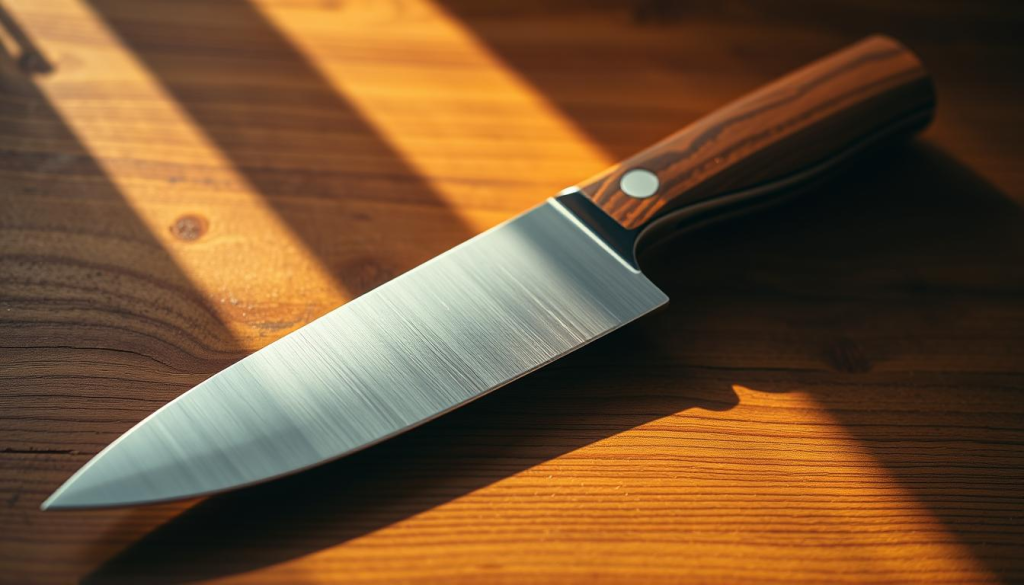 chef knife wooden handle