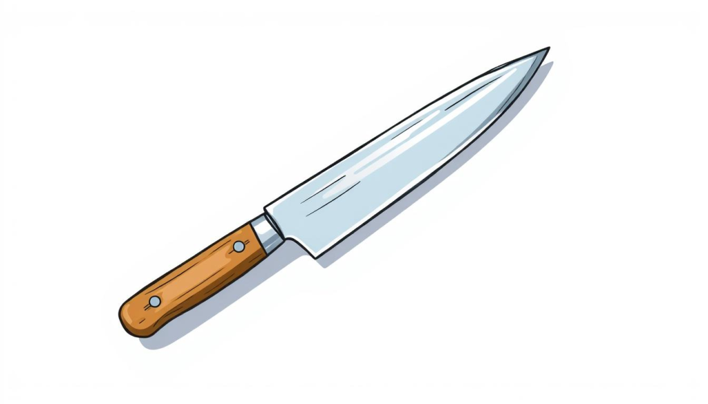 chef's knife cartoon