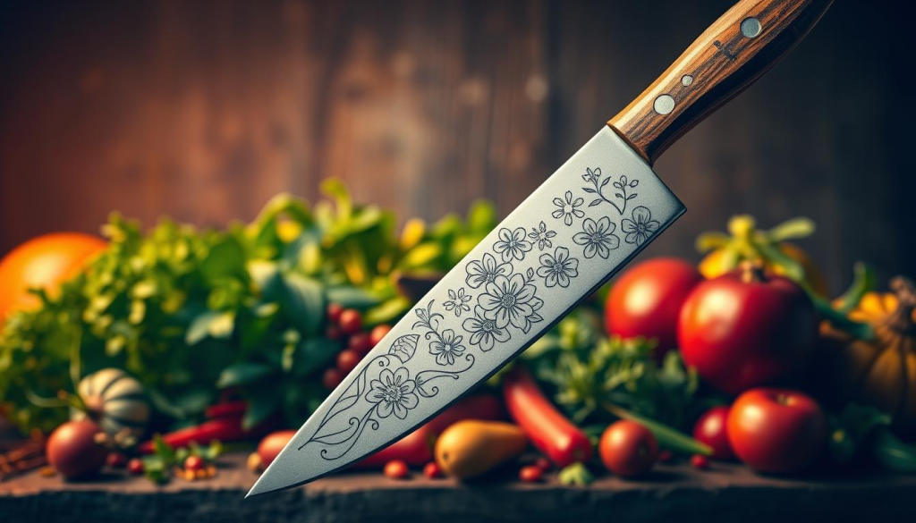 creative chef knife tattoo art