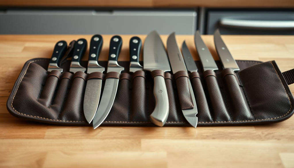 culinary knife roll organization