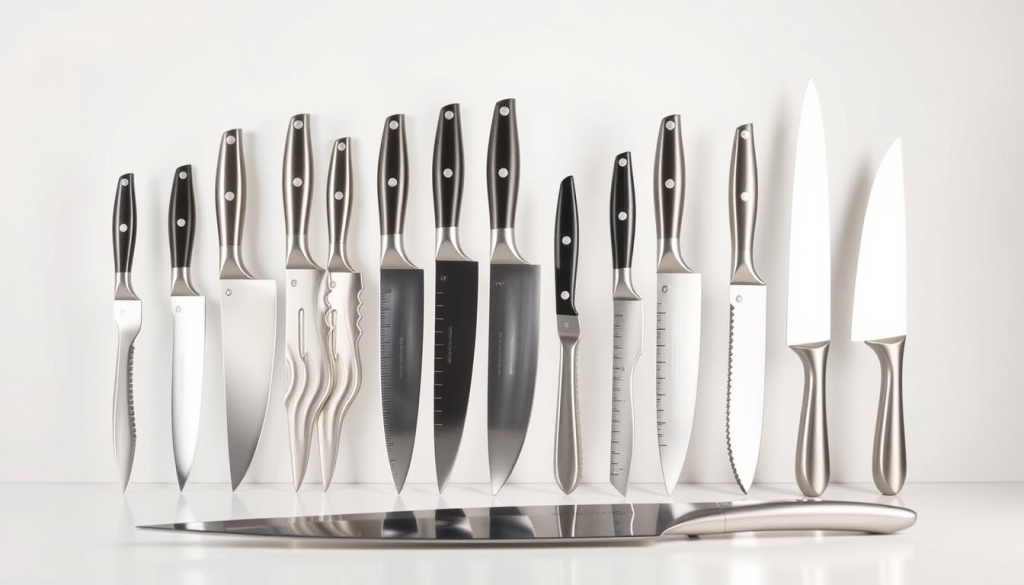 different knives in a knife set
