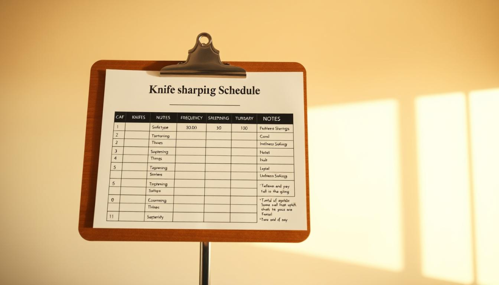 knife sharpening schedule