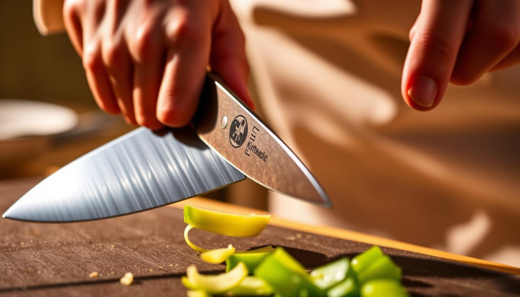 precision cuts with Kiritsuke knife