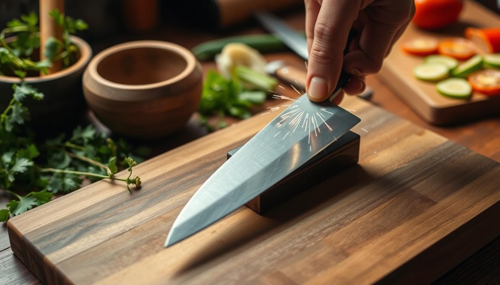 sharpening Japanese knives