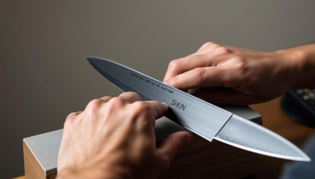 sharpening Shun knife