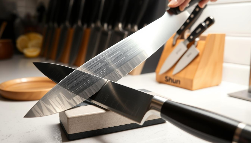 sharpening Shun knives techniques