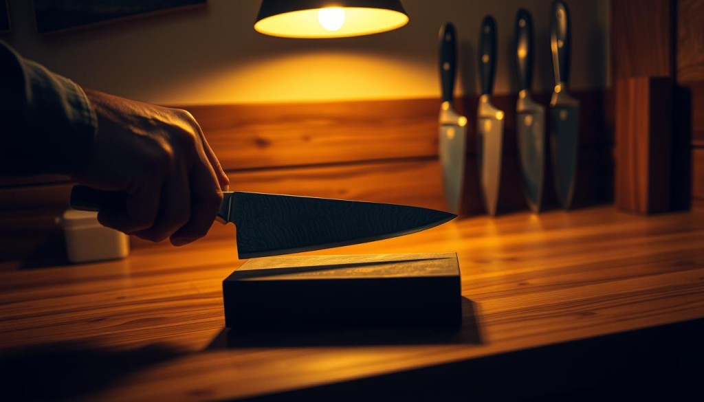 sharpening shun knives