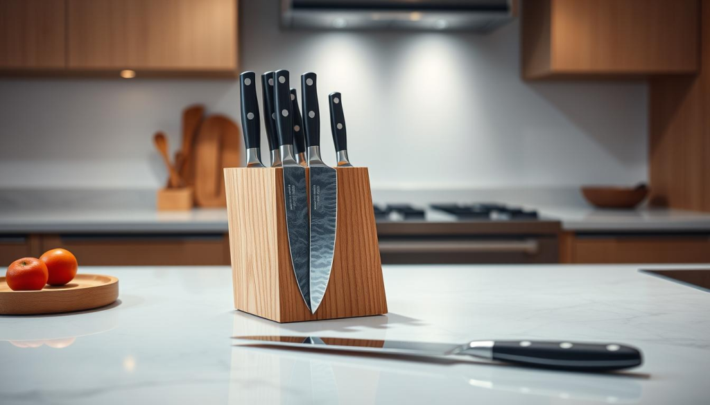 shun knife block set