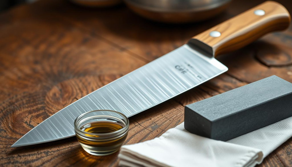 wooden handle chef knife maintenance