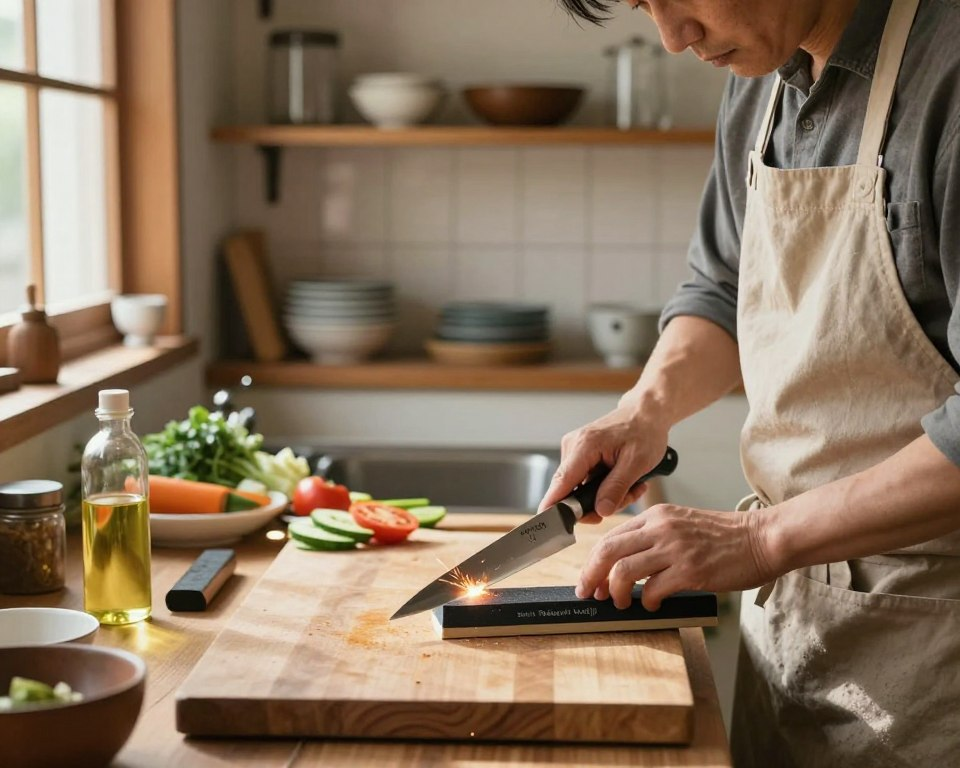 Gyuto knife sharpening techniques