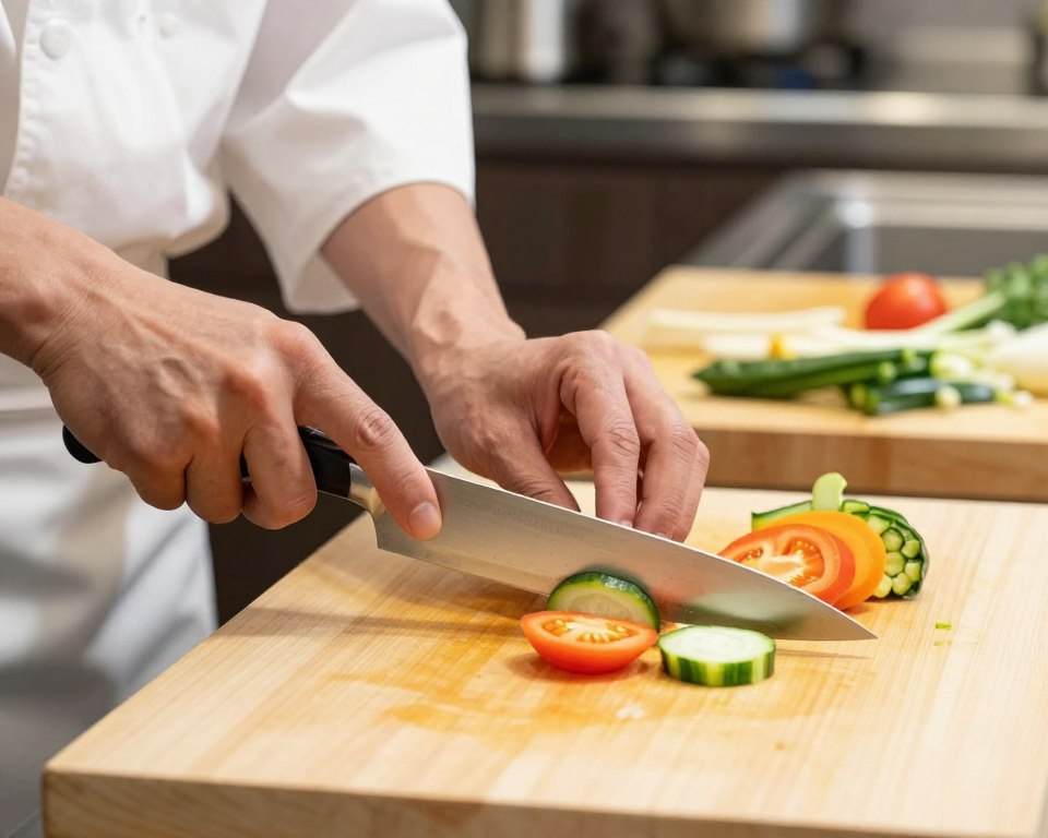 Sakai Takayuki Inox Chuka Bocho cutting techniques