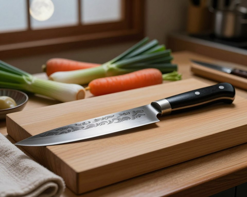 Sakai Takayuki Moonlit Waves Santoku Knife Care