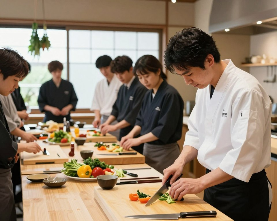 Sakai Takayuki knives in cooking workshops