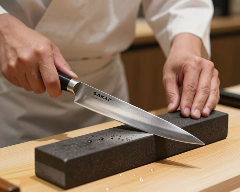 sharpening a high carbon stainless steel knife