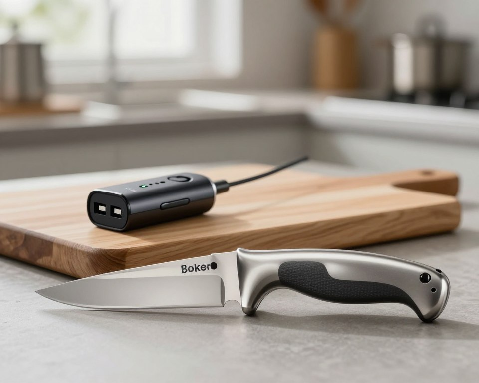 Boker knife with usb cleaning