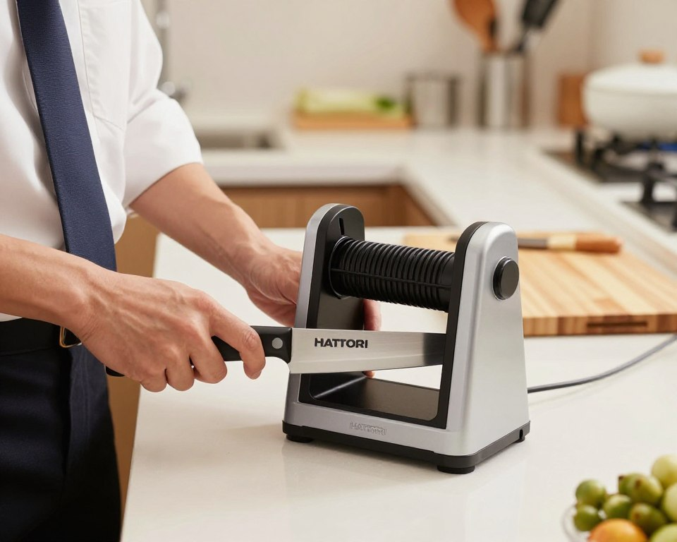 Hattori Knife Sharpener usage
