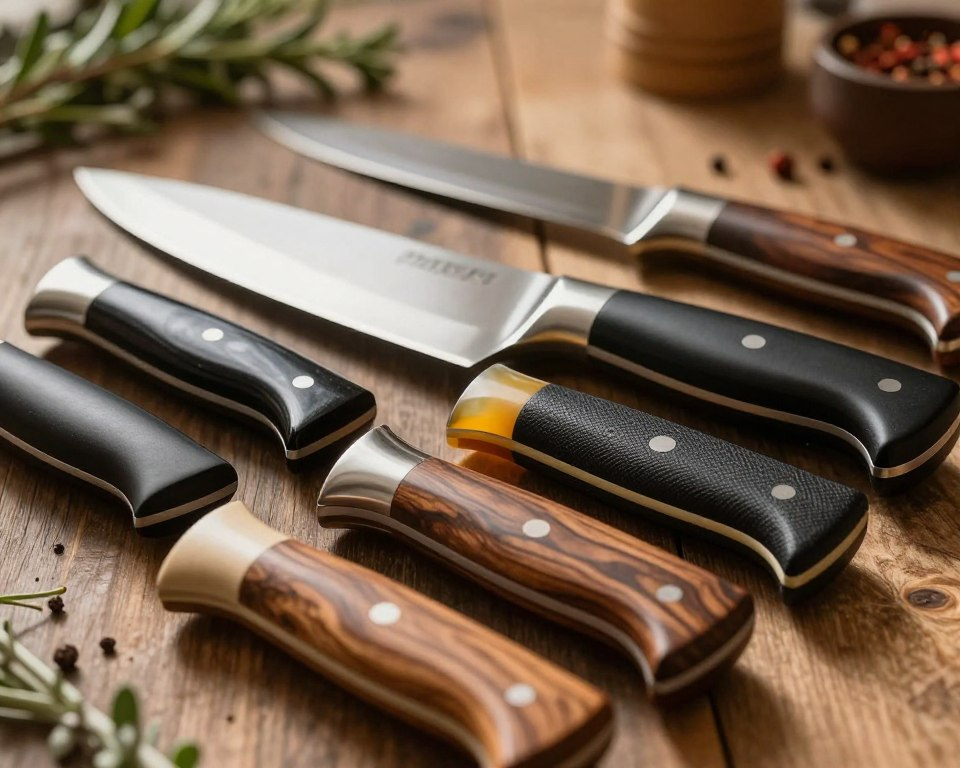 handcrafted kitchen knife handle materials