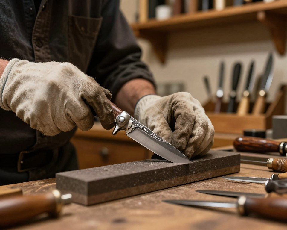 handcrafted pocket knife sharpening